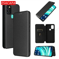 Flip Card Slot Stand Phone Case For Umidigi Pro Bison A7S Carbon Fiber Magnetic Leather Anti-fall Cover For Pro A3X A3S