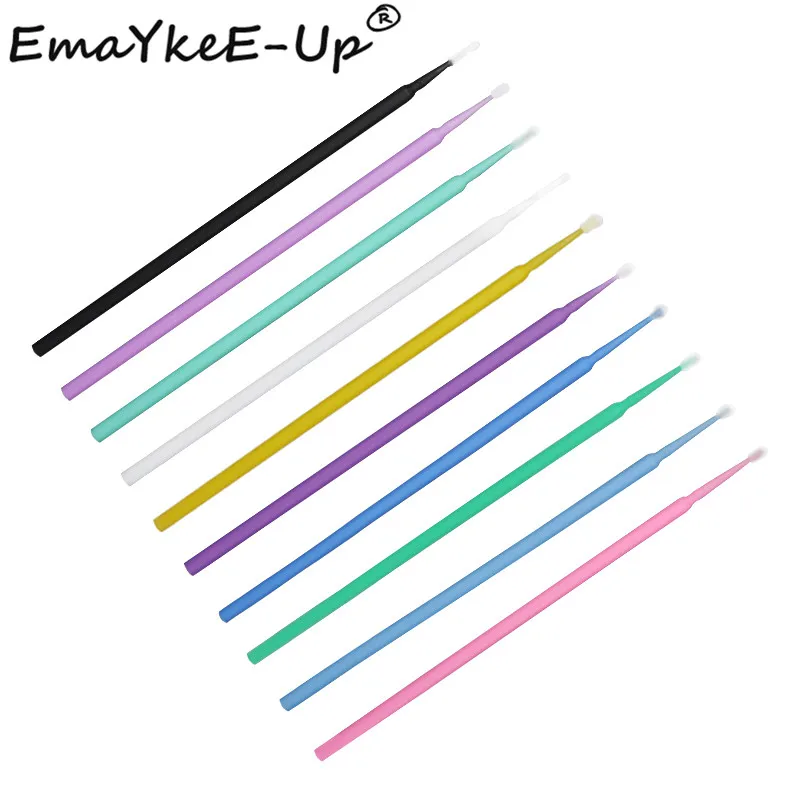 100 шт. одноразовые микрокисти для наращивания ресниц индивидуальные щётки