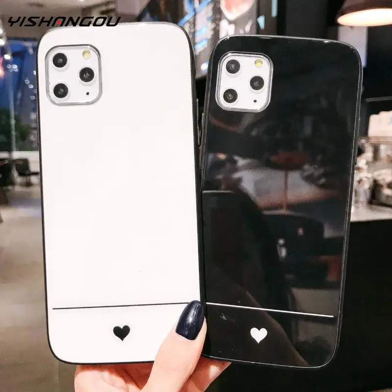 Простой чехол YISHANGOU для пары iPhone 11 Pro SE 2 2020 XR X XS Max 7 8 6S 6 Plus роскошные чехлы с