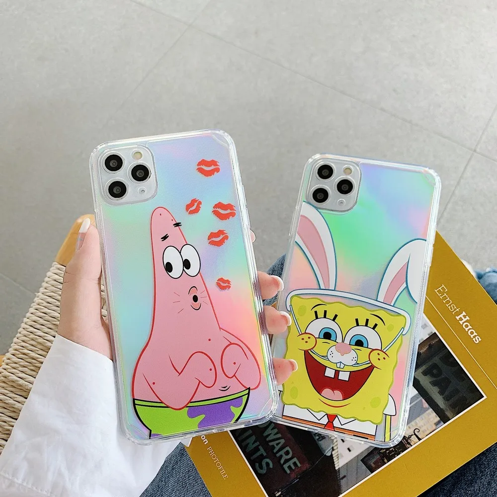 Прозрачный чехол из ТПУ с изображением лазера для iPhone SE2020 11 128GB Pro X XS Max XR 7 8 Plus