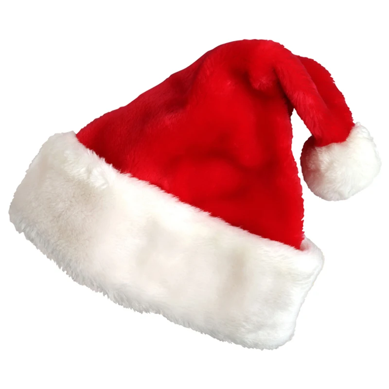 Gorro de Navidad de felpa para ni&ntilde;os y adultos, gorro de felpa, regalo de Navidad, decoraciones navide&ntilde;as para ni&ntilde;os-0