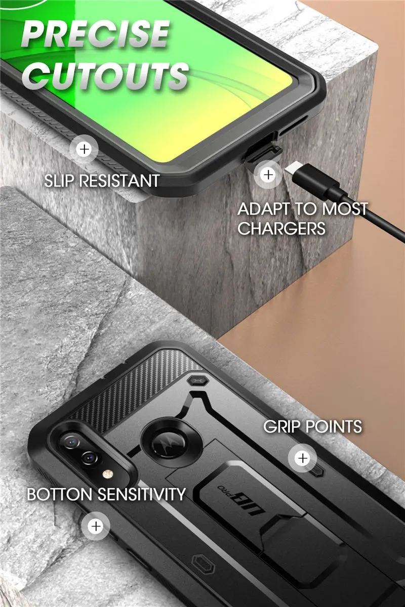 SUPCASE для Moto E6 Plus чехол( выпуск) UB Pro цельная прочная кобура защитный чехол для задней панели со встроенной защитной пленкой