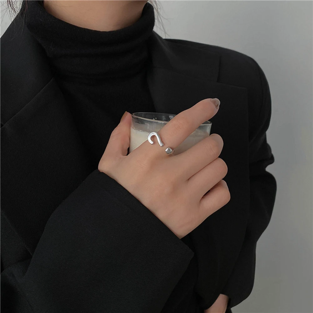 

Hiphop/Rock The Punk Finger Ring Hip Pop Geometry Question Mark Shape Ring Hyperbole Personality Unisex Rings