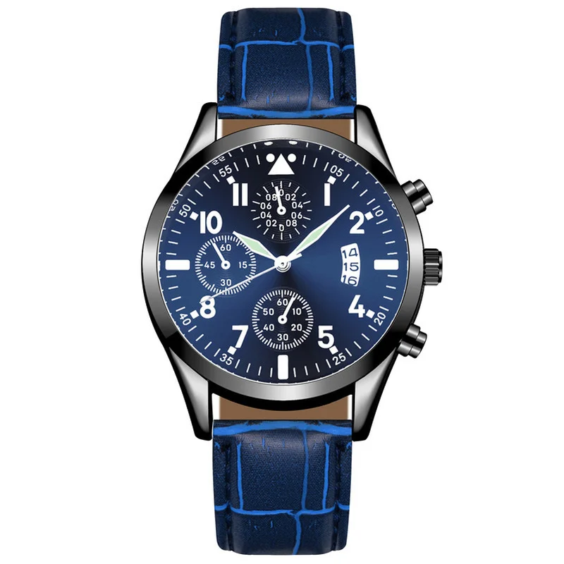 

2021 Mens Multifunctional Watch Business Calendar Luminous Watches Quartz Wristwatch