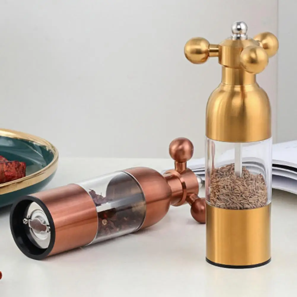 Comfortable Grip Useful Handy Acrylic Pepper Spices Mill Stainless Steel Shaker Anti-corrosion for Restaurant | Дом и сад