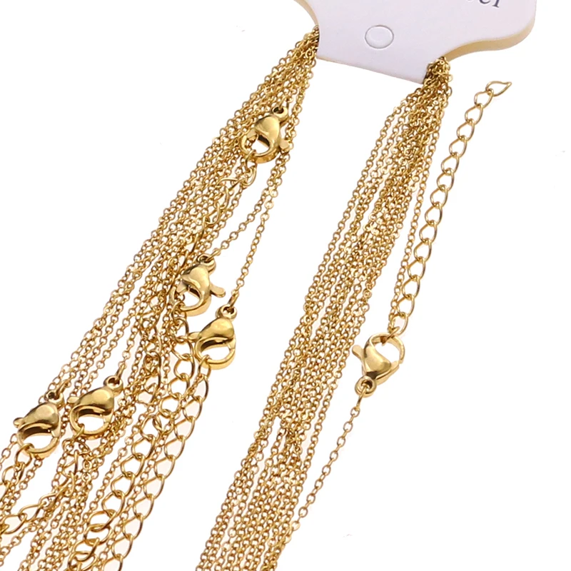 10 шт. цепочки из нержавеющей стали 45 + 5 см 1 мм|Цепочки| |