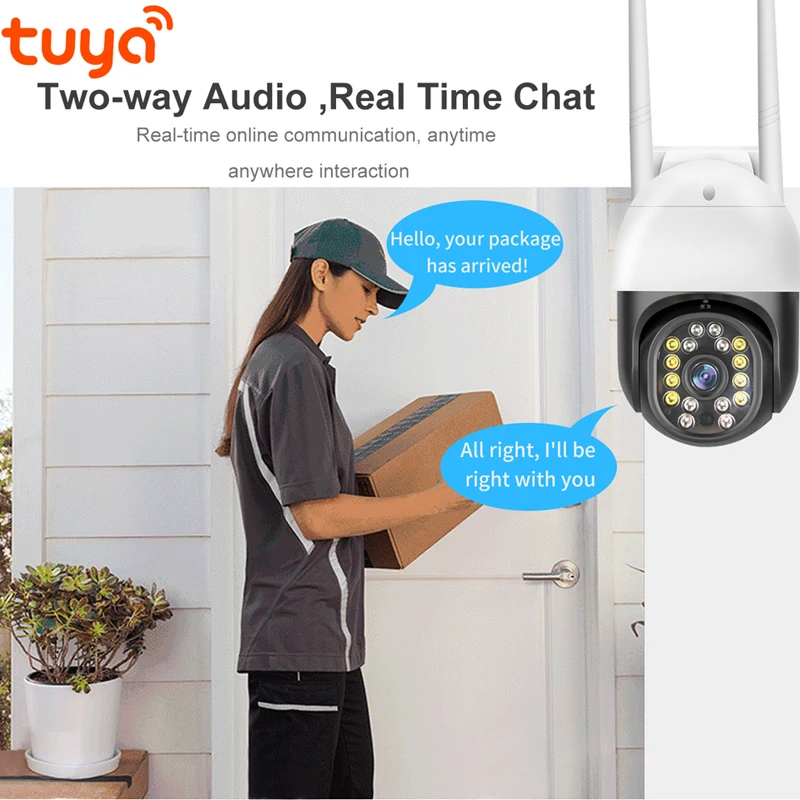 Wi Fi Tuya Smartlife с Cam Smart Home1080P PTZ IP Камера автоматическое слежение за видеонаблюдение 2MP