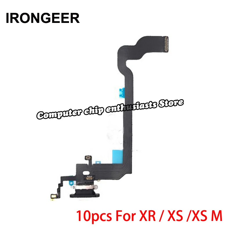 

10pcs Charging Port Flex Cable for iPhone XR XS XSM USB Dock Connector Charger Microphone Repair parts
