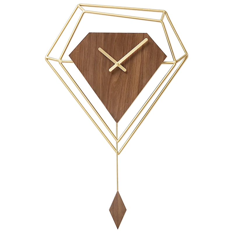 Большие настенные часы качели металлические креативные маятник домашний декор