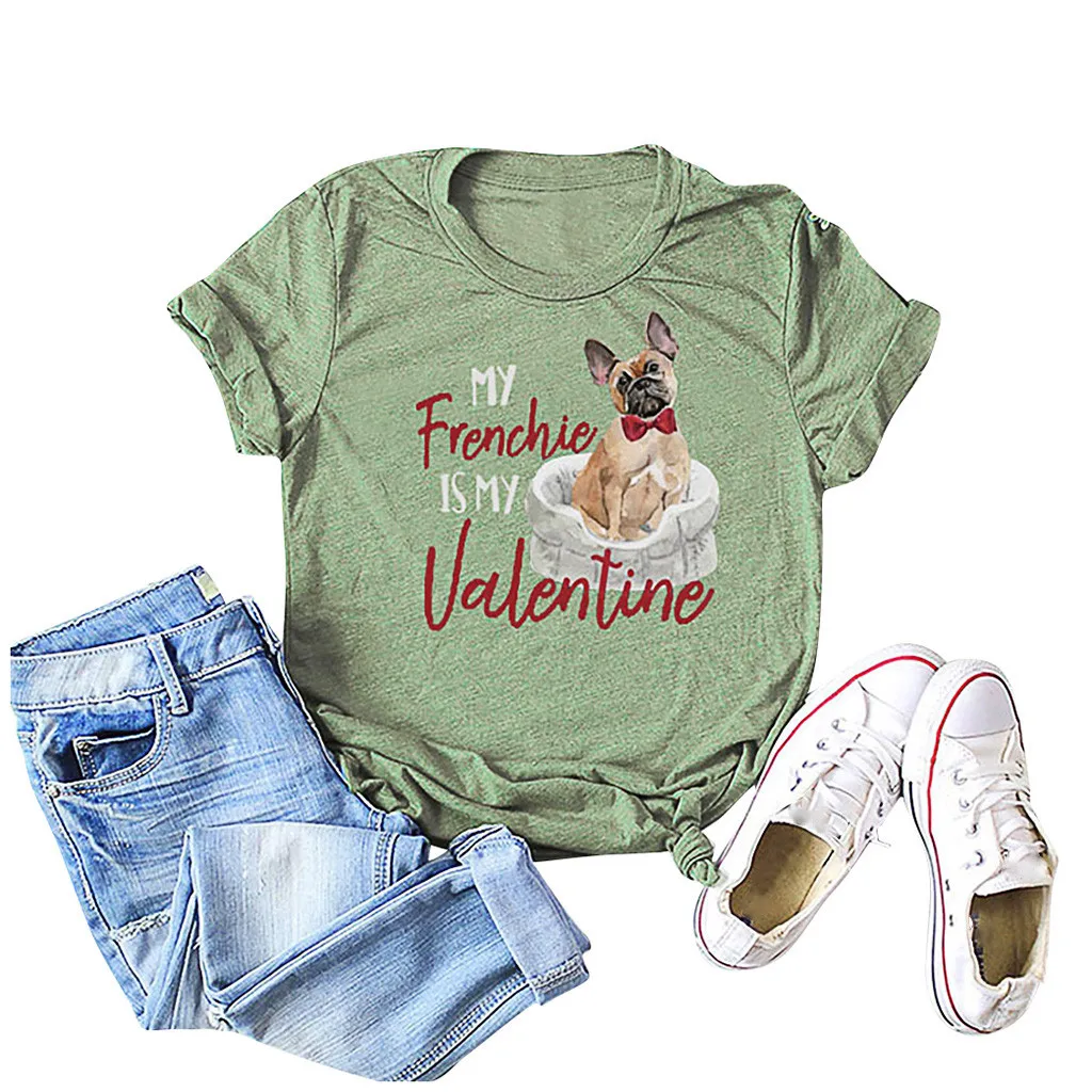 KANCOOLD милая футболка для женщин милые подарки на день Святого Валентина футболки