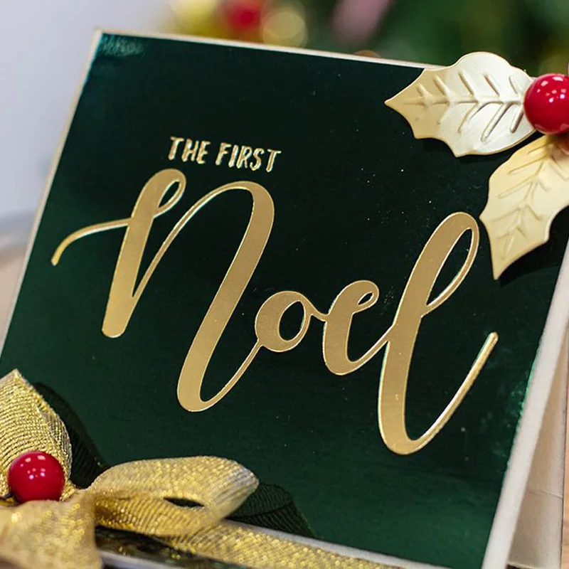 The First Noel Hot Foil Plate Chritstmas декоративная фраза для сделай сам Скрапбукинг тиснение