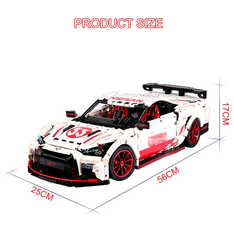 Игрушки 23010 GT R Совместимость MOC 25326 Супер гоночный автомобиль с светодиодный