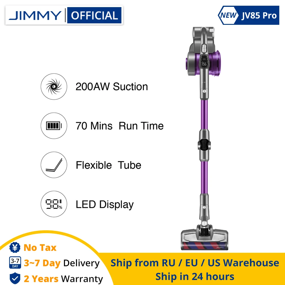 Ручной беспроводной пылесос JIMMY JV85 Pro с гибкой металлической трубкой мощность