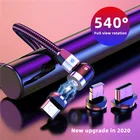 Магнитный кабель usb Type-C, Micro usb, для iPhone, Samsung, с поддержкой быстрой зарядки, 2020