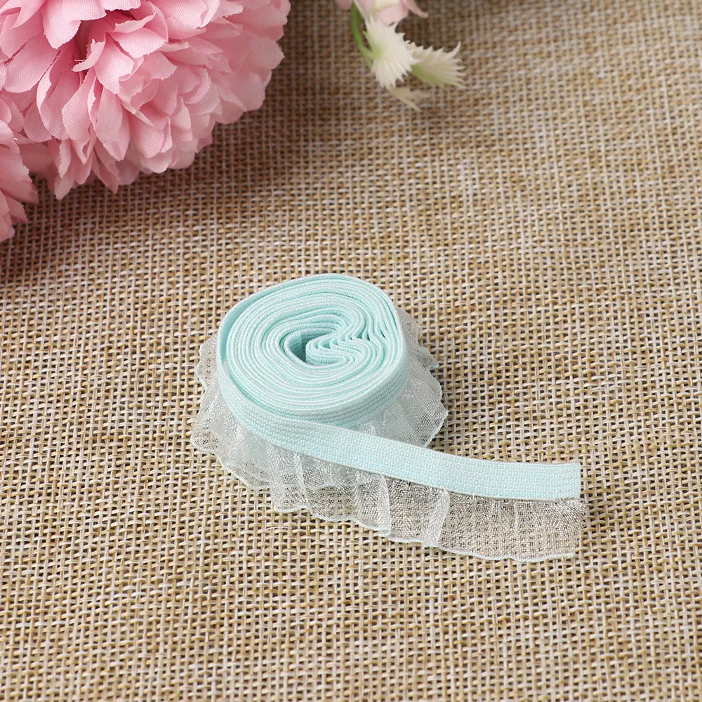 Цветные кружева ткань для кукол Одежда Носки Декор плиссированные эластичные