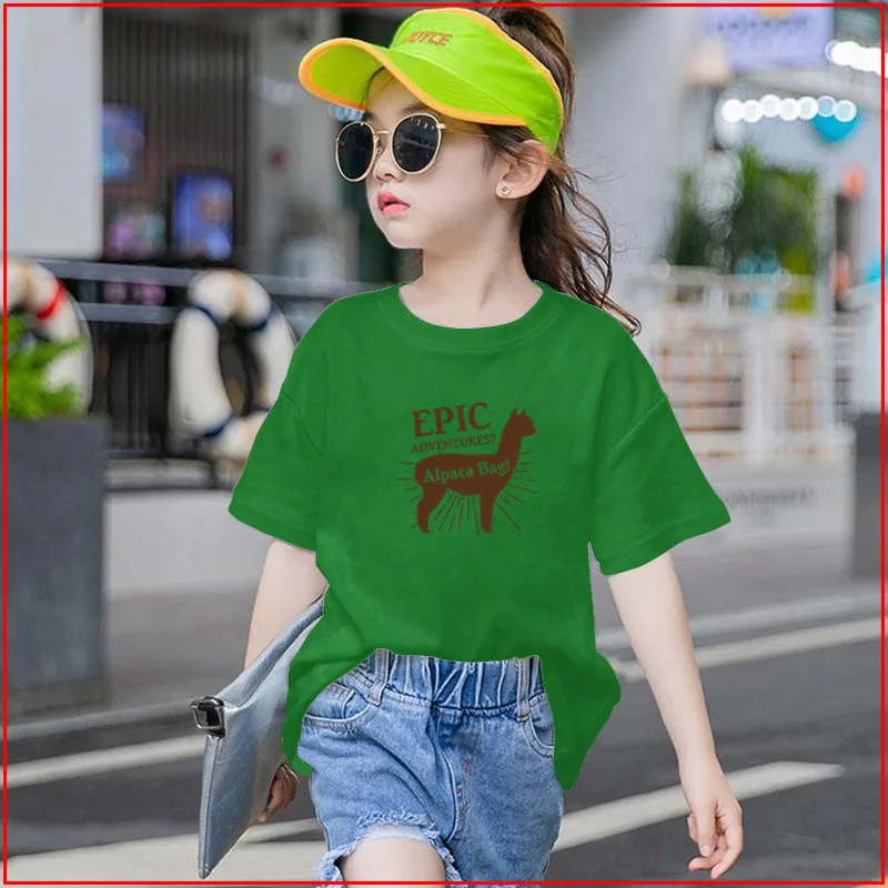 Новая модная брендовая детская футболка с сумкой из альпаки забавные детские