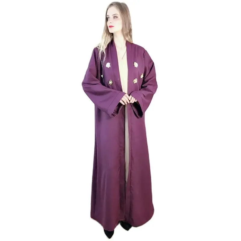 Open Abaya Kimono Muslim Dress Abaya Femme Kaftan Dubai Caftan Oman Qatar Islamic dress F979