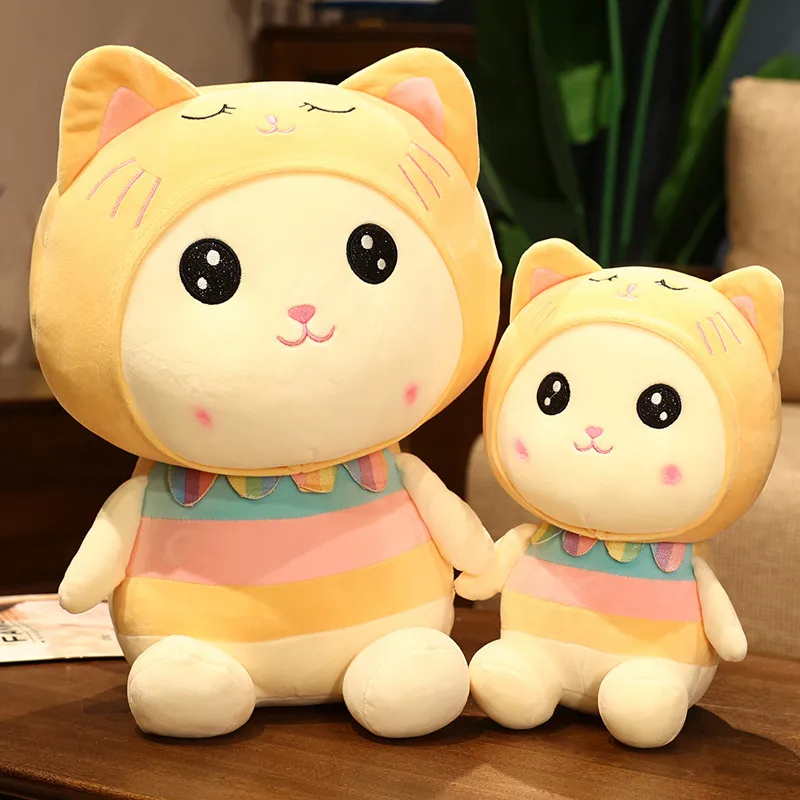 

New Kawaii Cute Rainbow Cat Plush Toy Baby Soft Plush Rainbow Cat Toy Children's Christmas Birthday Gift