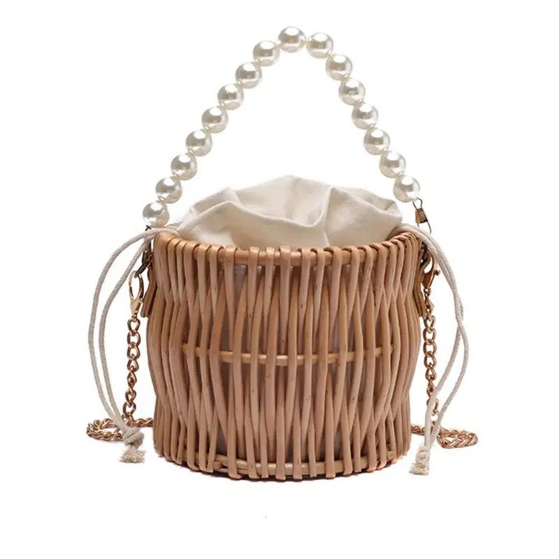 

Women Ladies Crossbody Rattan Bucket Shoulder Bag Tote Purse Handbag Messenger Satchel G5AE