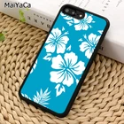 MaiYaCa Синий Гавайский Гибискус цветы чехол для телефона iPhone X XR XS 11 12 13 Pro MAX 5 6 7 8 Plus Samsung Galaxy S8 S9 S10