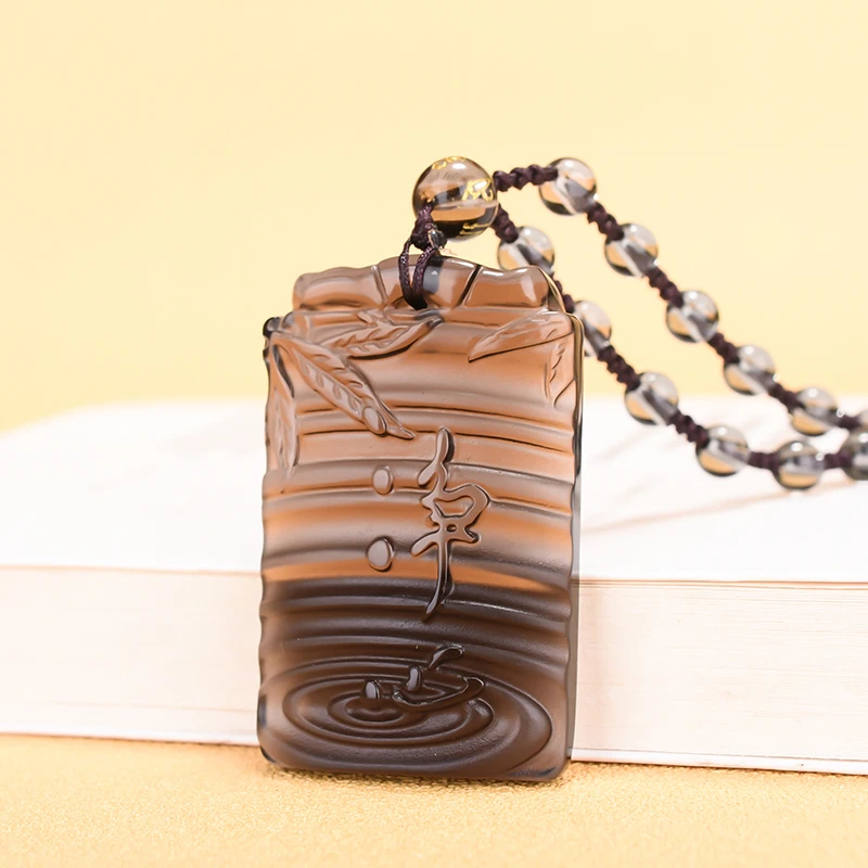 Natural icy Obsidian heart pure pendant men's talisman jadees women's money transfer Necklace | Украшения и аксессуары