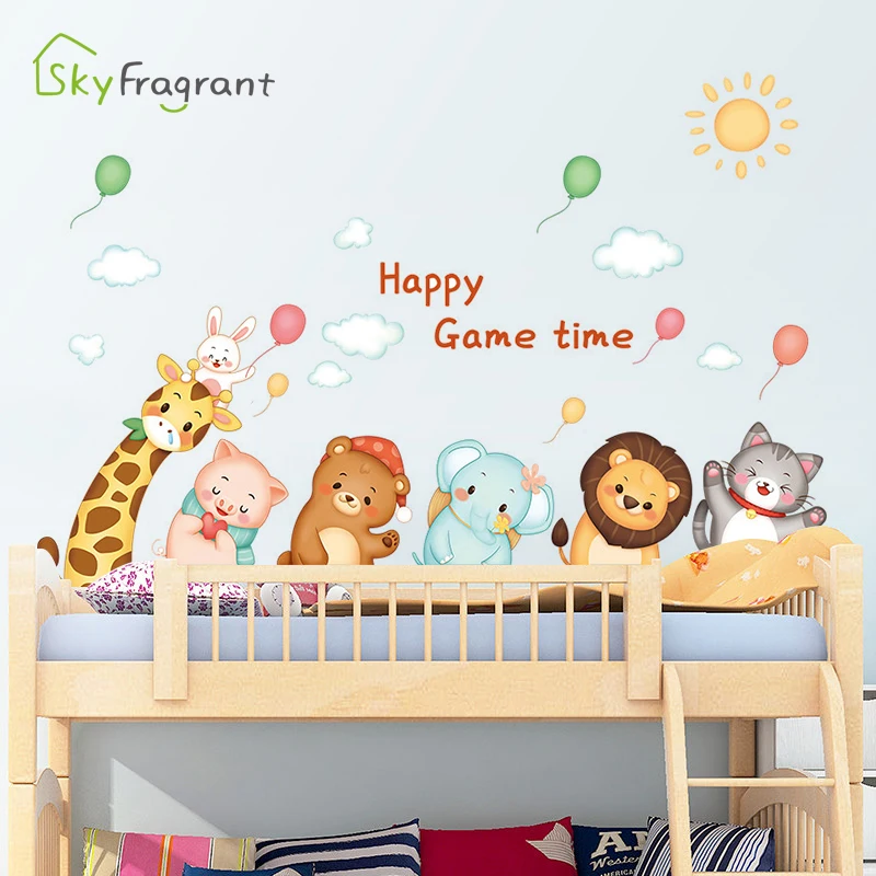 Cute Cartoon Stickers Home Self-adhesive Cabinet Decoration Wall Sticker Small Pattern Children's Room Decor | Дом и сад
