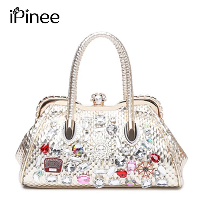 iPinee New Fashion High Quality Woman Messenger Bag Luxury Diamante Handbags Designer Women's Bags Famous Brand Bag