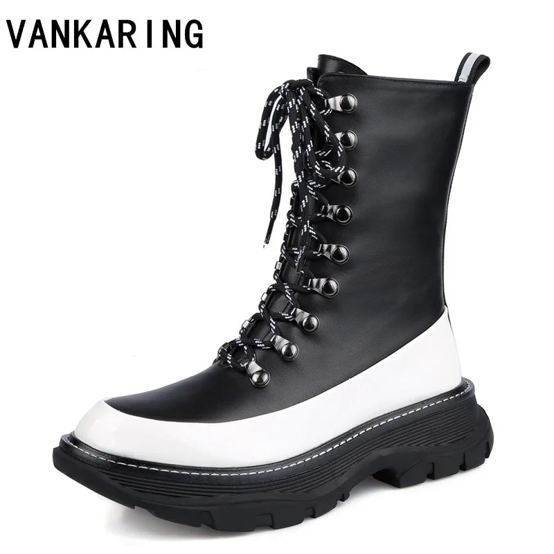 

new brand fashion women autumn ankle boots solid lace-up vintage short boots round toe punk rivets casual shoes ladies boots