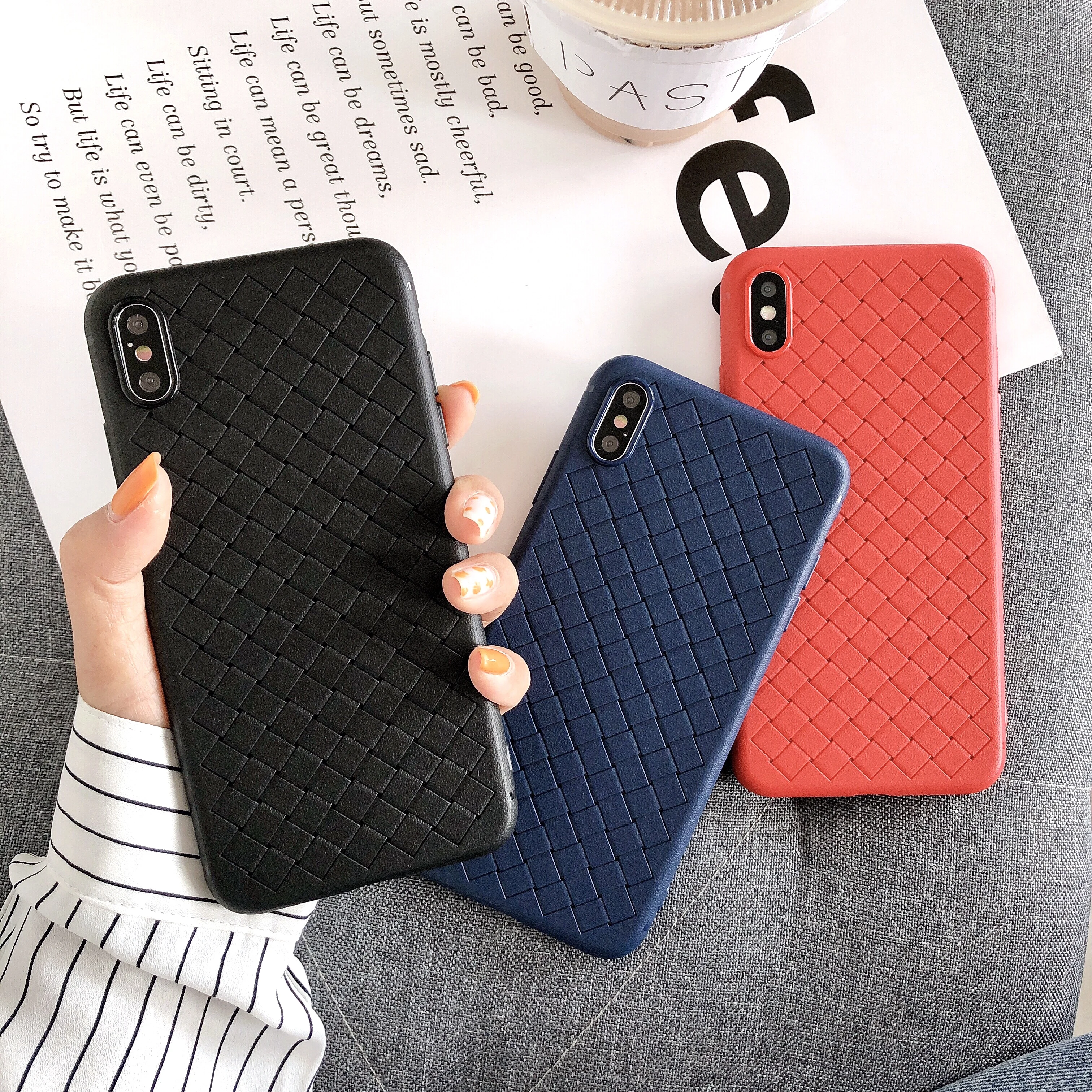 Чехол для телефона с сетчатым узором Xiaomi Redmi Note 9s 10 8 8T 7 K30 K20 9 Pro MAX 8A 7A 6A Mi CC9 9T SE A3