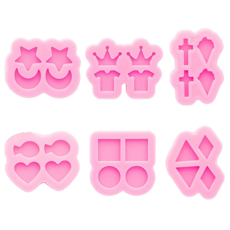 

DIY Silicone Earring Mold Epoxy Resin Jewelry Casting Pendant Ornaments Mould Handmade Craft Making Tool 6 Styles