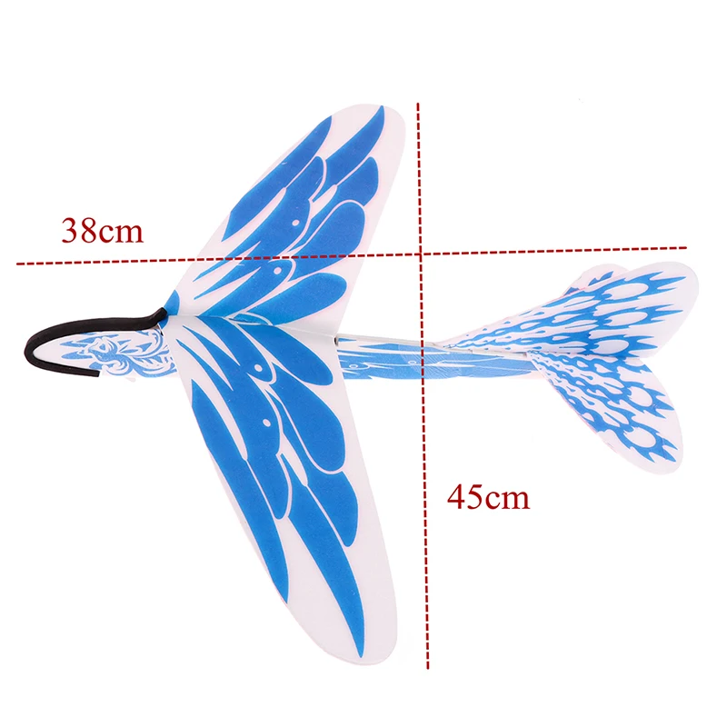 

38CM EPP Foam Hand Throw Airplane Rubber Band Ejection Outdoor Launch Glider Plane Gift Interesting Toys For Children Kids Game