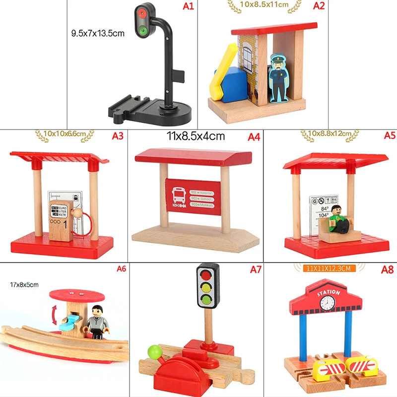 

Scene Rail Transit Traffic Lights Signal Light Accessories Wooden Track Magnetic Train Accessories Compatible withTrains