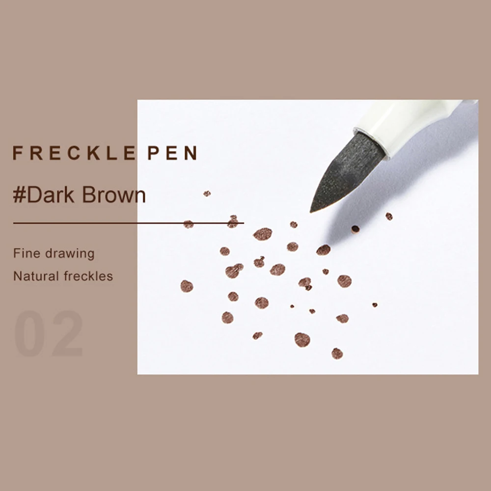 

Natural Lifelike Freckle Pen Soft Brown Freckle Pen Makeup Waterproof Dot Spot Pen Create the Most Effortless Sunkissed Look