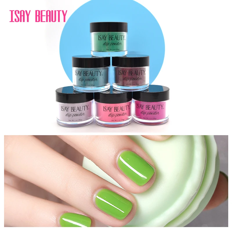 ISAYBEAUTY порошок погружения 30 г без лампы лечения хромового геля цвет ногтей