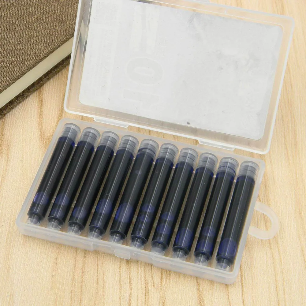 Box pack 10pc BLUE Fountain Pen Ink refill Converter Pump 3.4mm Cartridges | Канцтовары для офиса и дома