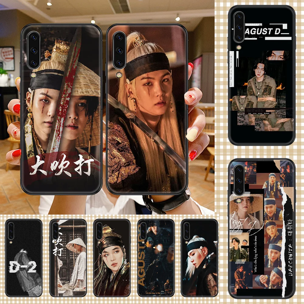 Agust D suga king чехол для телефона Samsung Galaxy A 3 5 7 8 10 20 21 30 40 50 51 70 71 E S 2016 2018 4G Черный