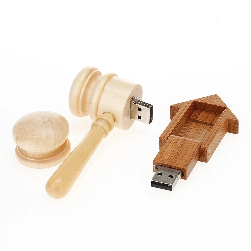 USB флэш-накопитель 128 ГБ реальная емкость деревянный молоток мини 4 ГБ 8 ГБ Флешка 16 ГБ флеш-накопитель 32 Гб 64 Гб usb-носитель палка свадебный подарок