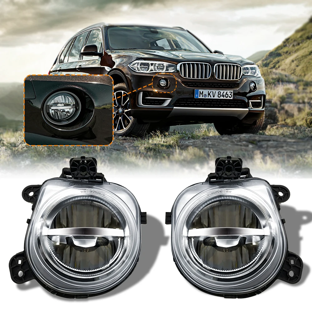 Car LED fog Lights For BMW X3 X4 F26 X5 F15 F85 X6 F16 2014-2016 Front foglights DRL Fog Light Fog Lamp Assembly headlights