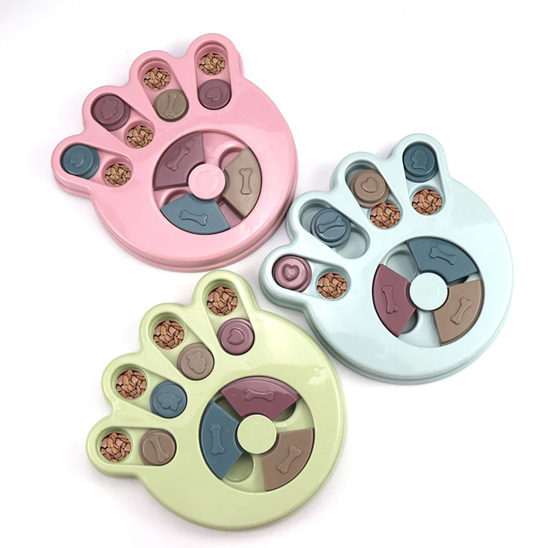

Puzzle Slow Eating Plate Food Dispenser Slowly Eating NonSlip Bowl Pet Cat Dogs Training Game Pet Supplies