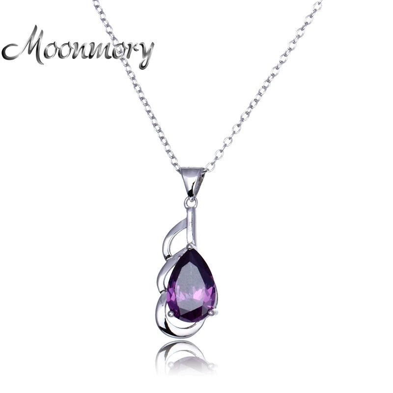 

Женское ожерелье из серебра 925 пробы, с кулоном в форме капли воды