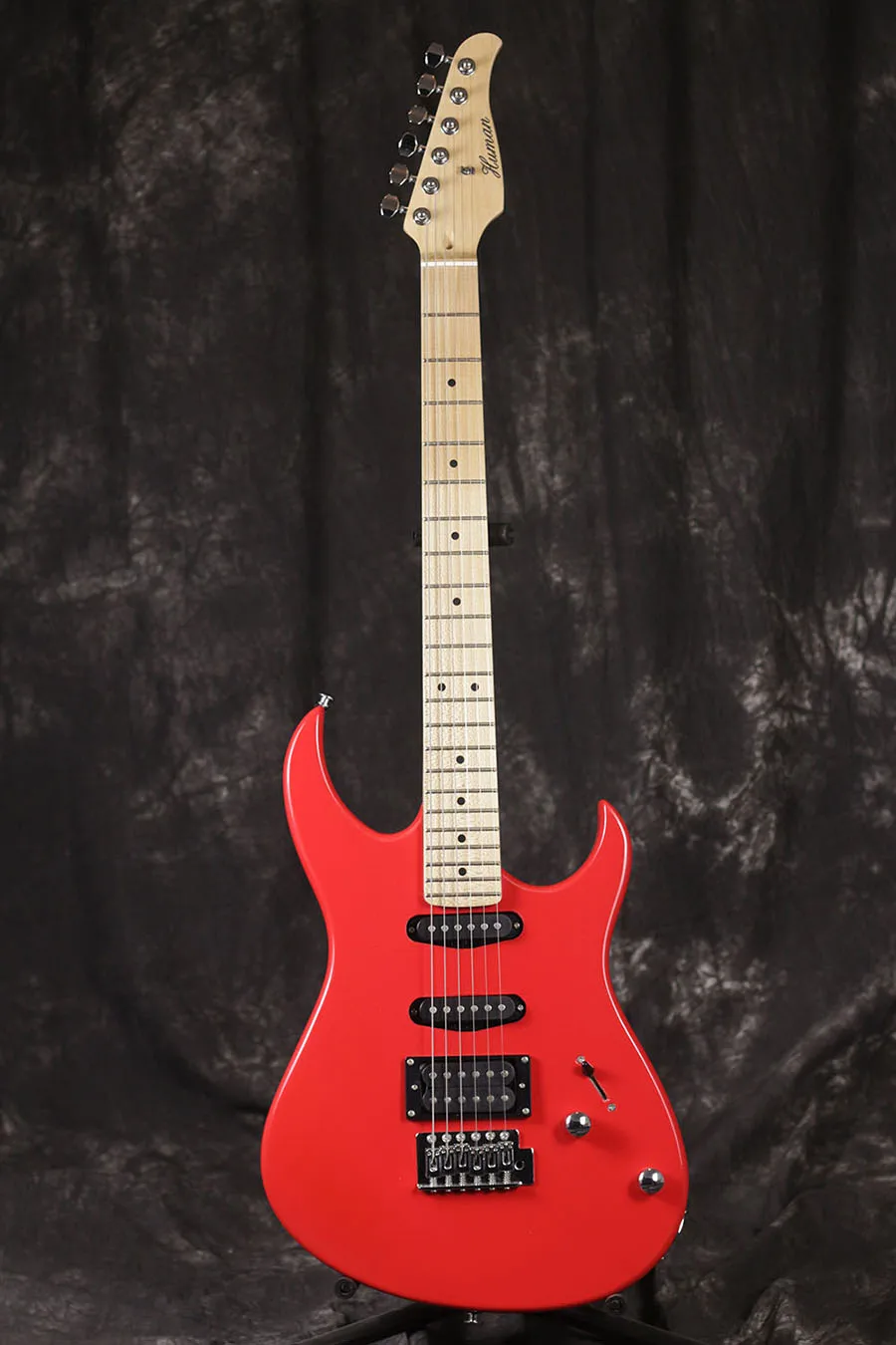 Высокое качество человека SST электрогитара Кленовая шея красный цвет яркая