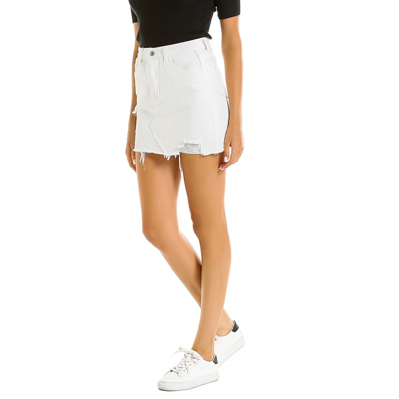 GOPLUS Летняя джинсовая юбка женская винтажная Повседневная белая трапециевидная