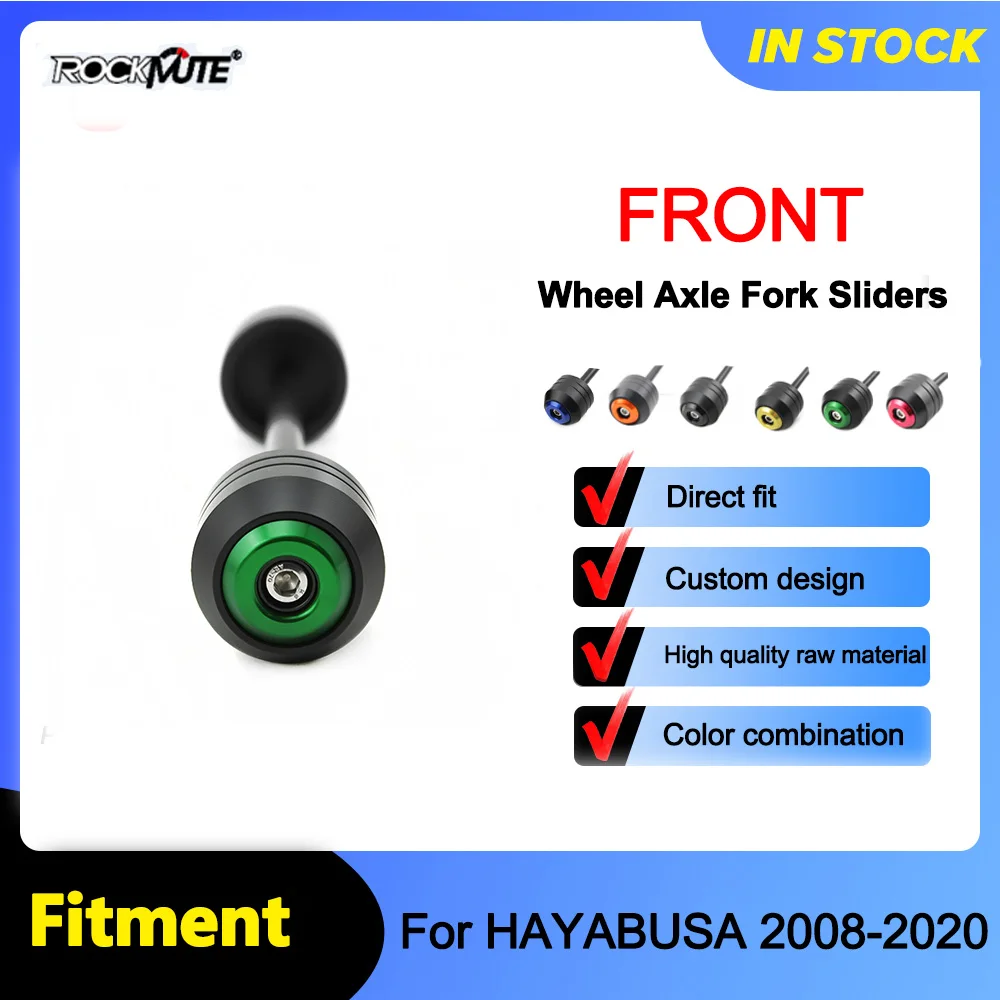 

For SUZUKI GSX-R1300 GSXR1300 GSXR 1300 HAYABUSA 2008-2020 Motorcycle Front Wheel Fork Axle Sliders Cap Crash Falling Protector