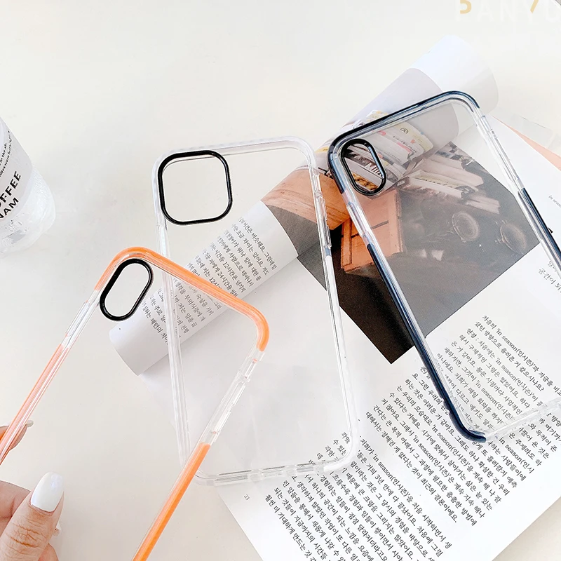 

Phone Case For Samsung Galaxy S20 Ultra S10 S9 Plus Note 10 9 Pro Color Edge Soft Cover Lens Screen Protective Shockproof Shell