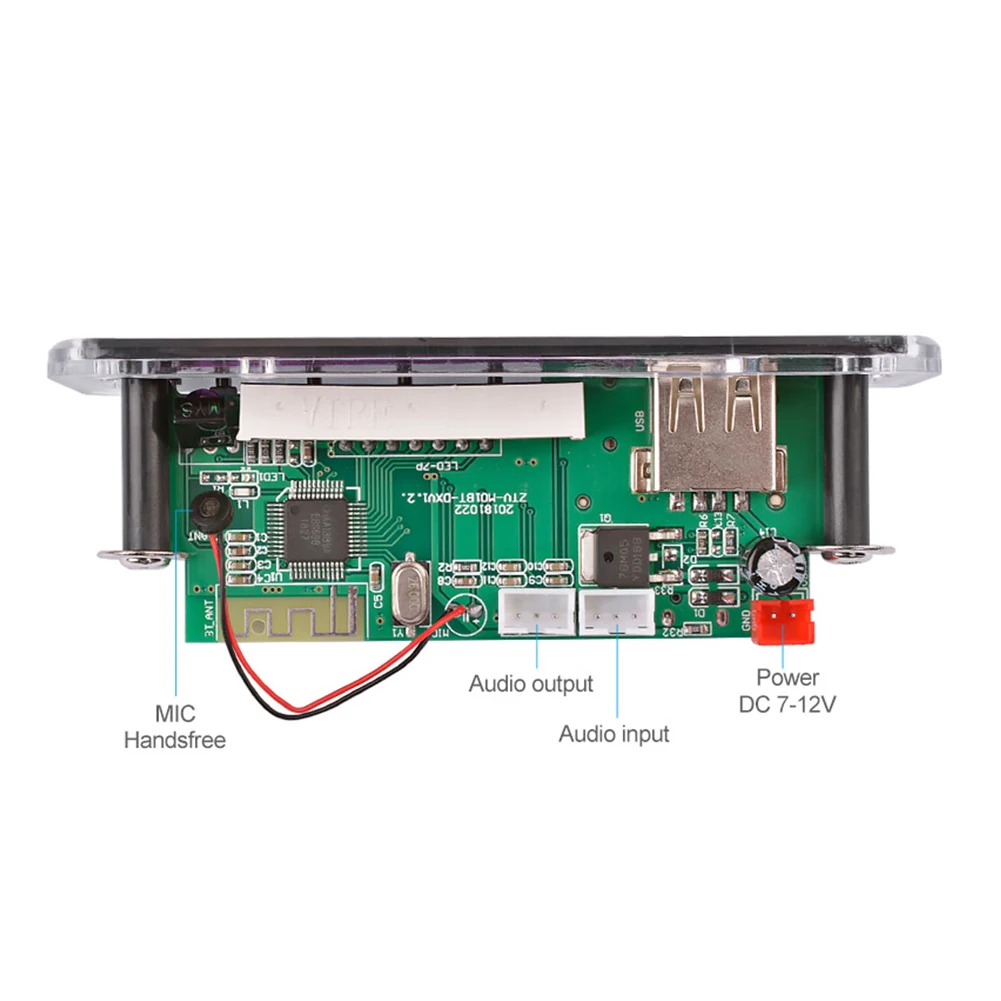 Модуль автомобильного динамика FM-радио USB S D карта беспроводной Bluetooth 5 0 MP3 декодер
