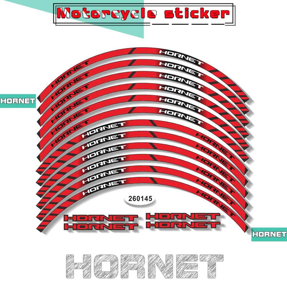 Motorcycle Wheel Reflective Logos And Decals Rim Paint Protection Stickers Sunscreen Color Tape for HONDA HORNET hornet | Автомобили и