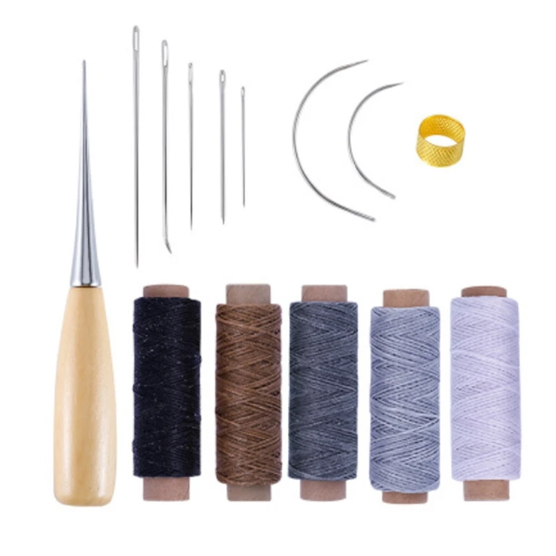 14 шт./компл. набор кожаных инструментов для рукоделия игл и ниток начинающих