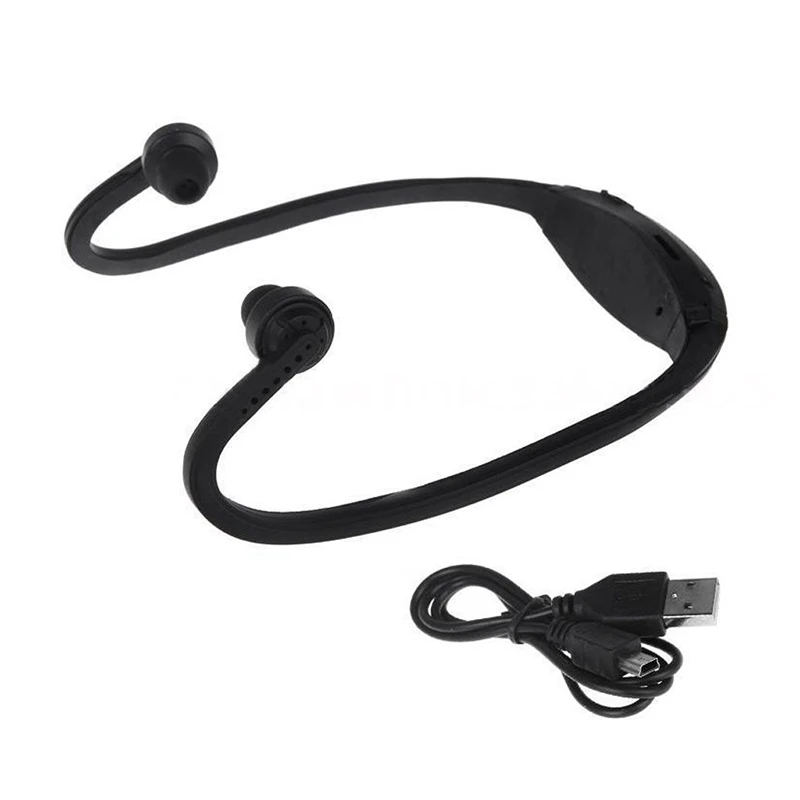 MP3 наушники Беспроводная USB зарядка вставка TF карта плеер Спорт Бег Шейная