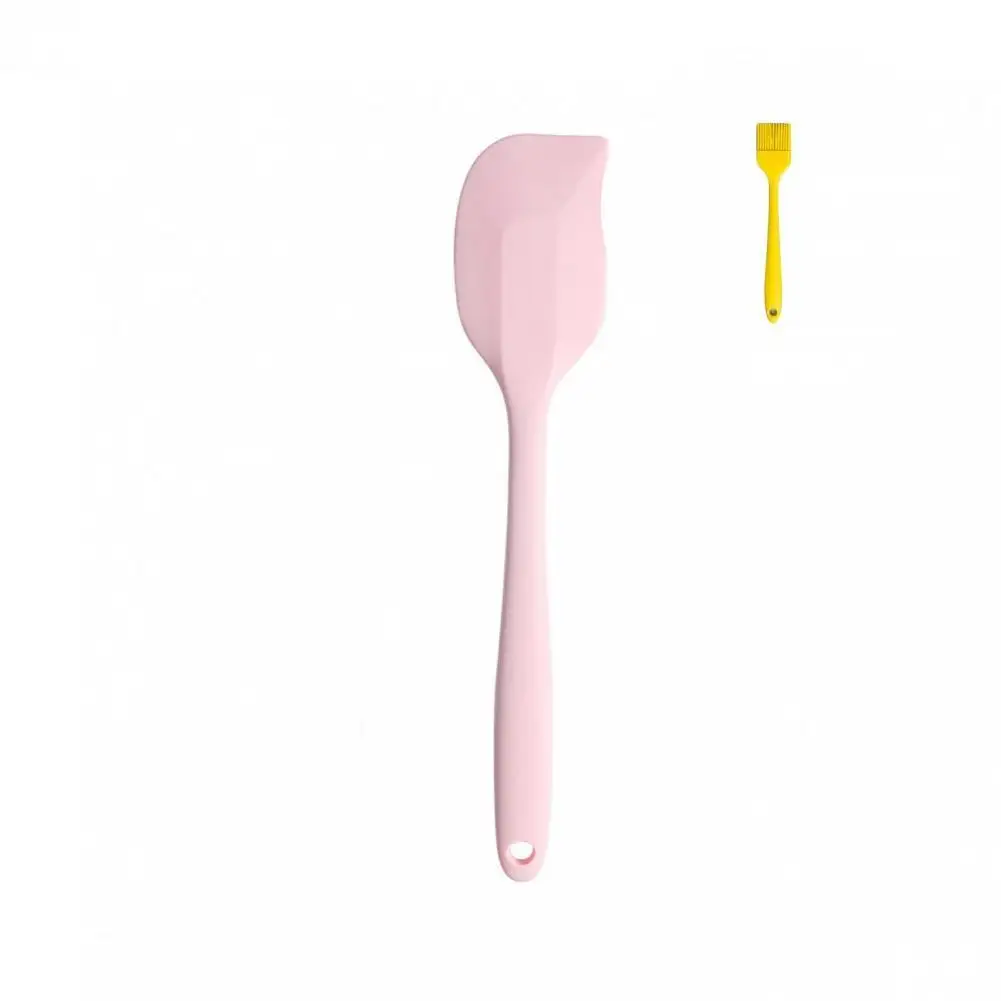 

Cream Scraper 3 Colors Baking Scraper Silicone Multi-use Convenient Stretchy Anti-slip Grip Cake Scraper