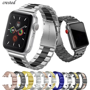 strap for apple watch band 44mm 40mm iwatch band 38mm 42mm stainless steel metal watchband bracelet apple watch serie 3 4 5 se 6 free global shipping